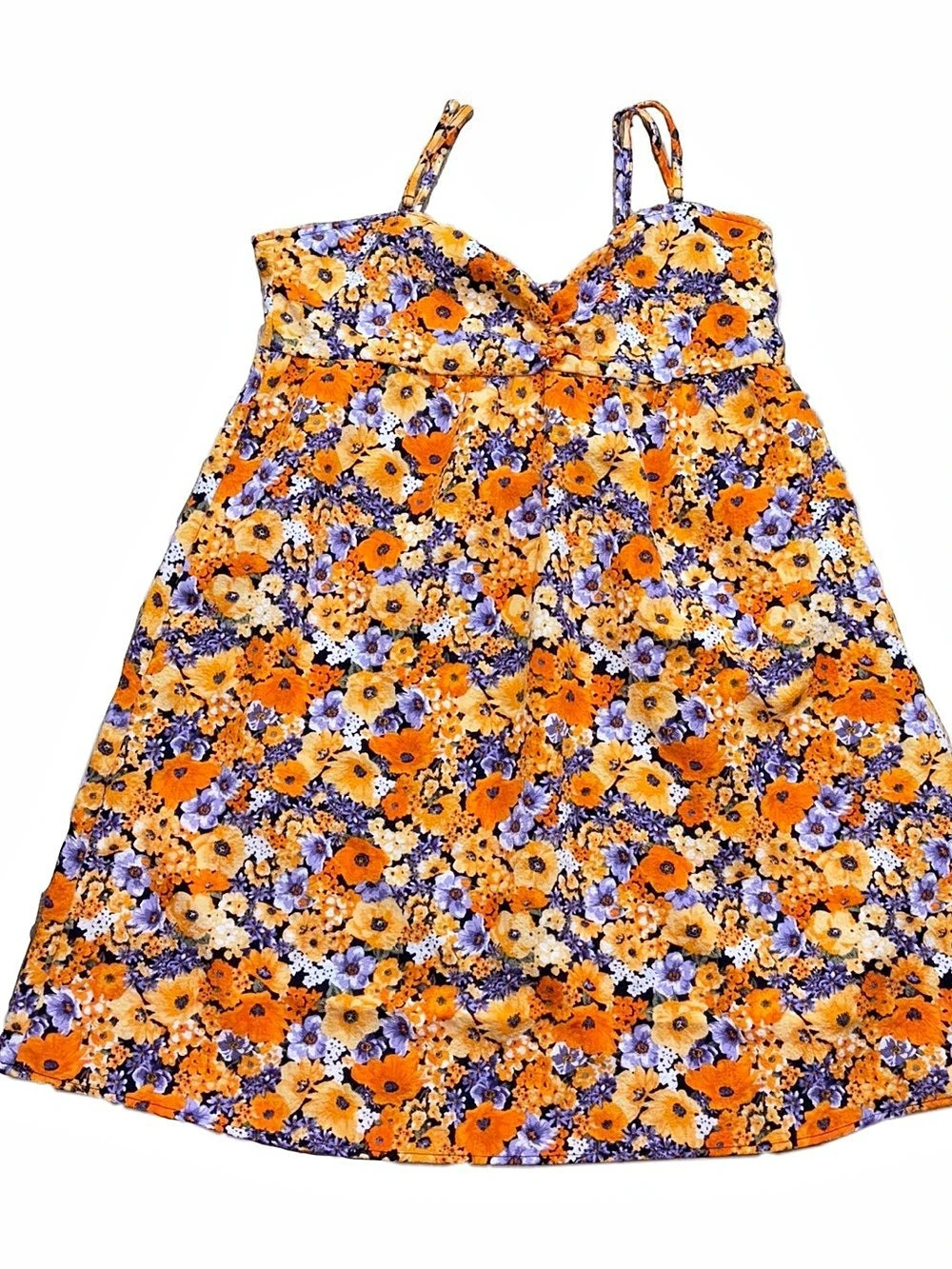 Divided Babydoll Wildflower Spring
Summer Sun Dress Floral Mini Dress Sz small